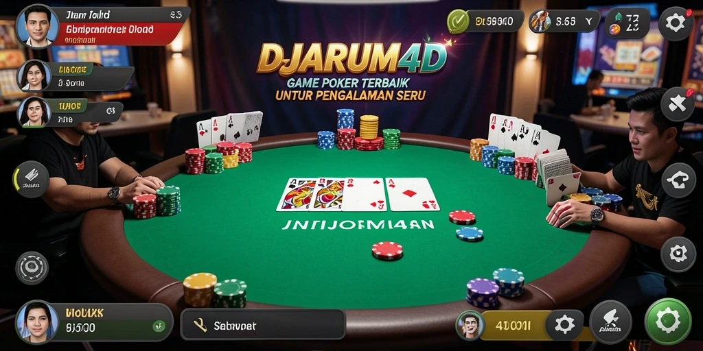 Tangkapan layar utama DJARUM4D menampilkan aksi seru permainan Poker.