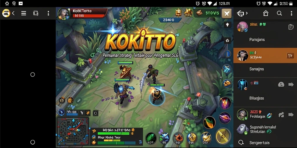 Tampilan gameplay seru KOKITOTO dengan strategi SLG intens.