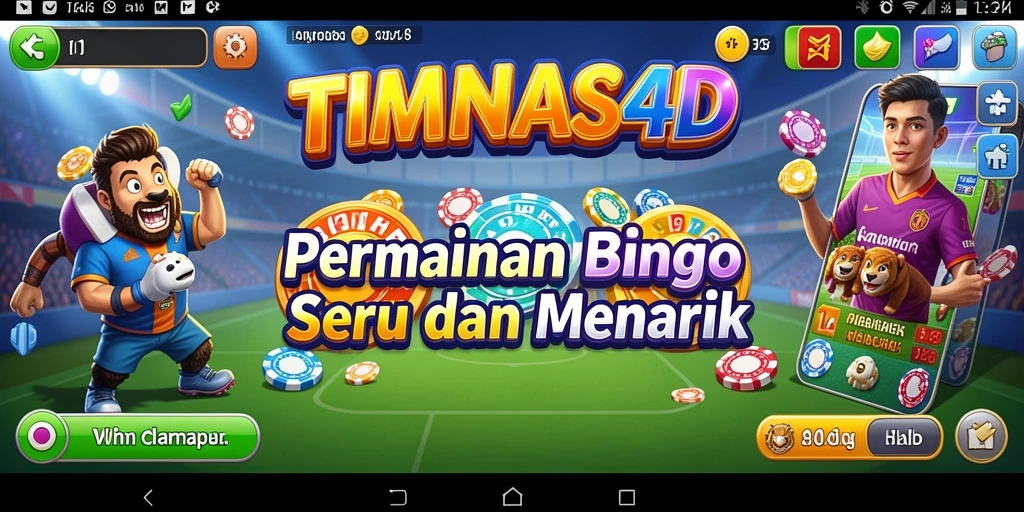 Screenshot gameplay TIMNAS4D yang menampilkan keseruan permainan Bingo.